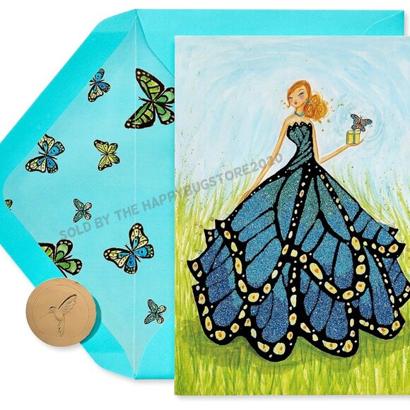 Papyrus HAPPY BIRTHDAY GREETING CARD - GIFT BAG SET- NEW -original,  GORGEOUS! - Picture 6 of 11